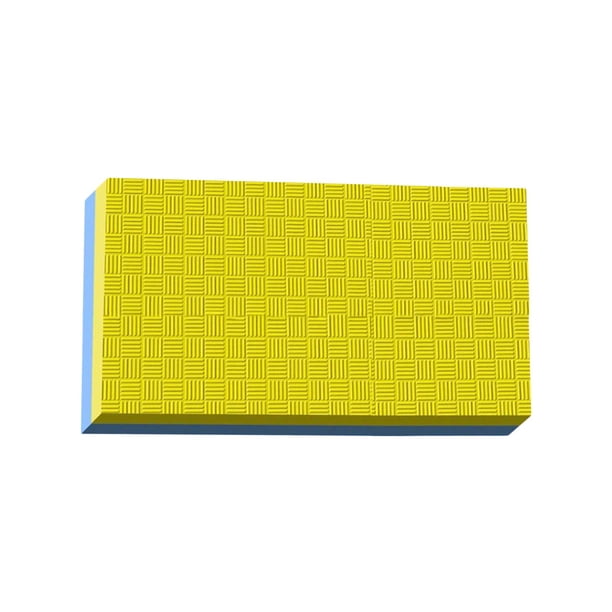 Almohadillas de equilibrio para yoga, cojín para silla, fitness, gimnasio en casa, antideslizantes, para rodillas y tobillos. Amarillo Azul 48x19x4 cm