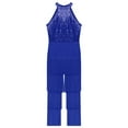 thumbnail image 5 of Xnihocha Womens Shiny Sequin Tassel 70s 80s Disco Dance Outfits Sleeveless Open Back Jazz Latin Jumpsuit Royal Blue M, 5 of 7