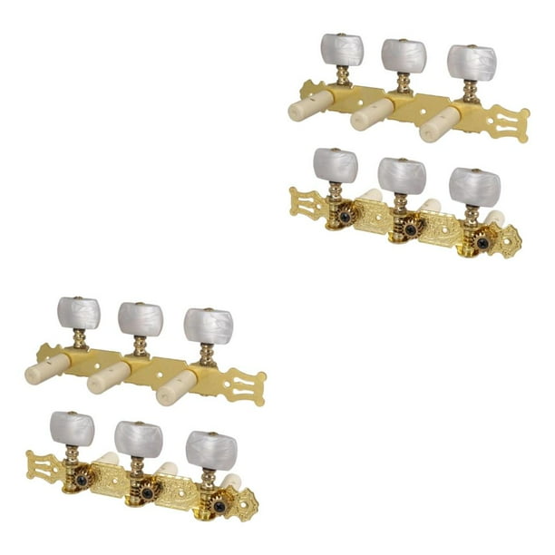 Sonducket Guitar Tuning Keys Replace Part Pearl Durable White DIY Premium for Guitars Tipo 2 2piezas