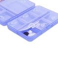 thumbnail image 2 of Unique Bargains 1 Pc 9 Grids Double Layer Pill Case Durable for Travel Blue, 2 of 6