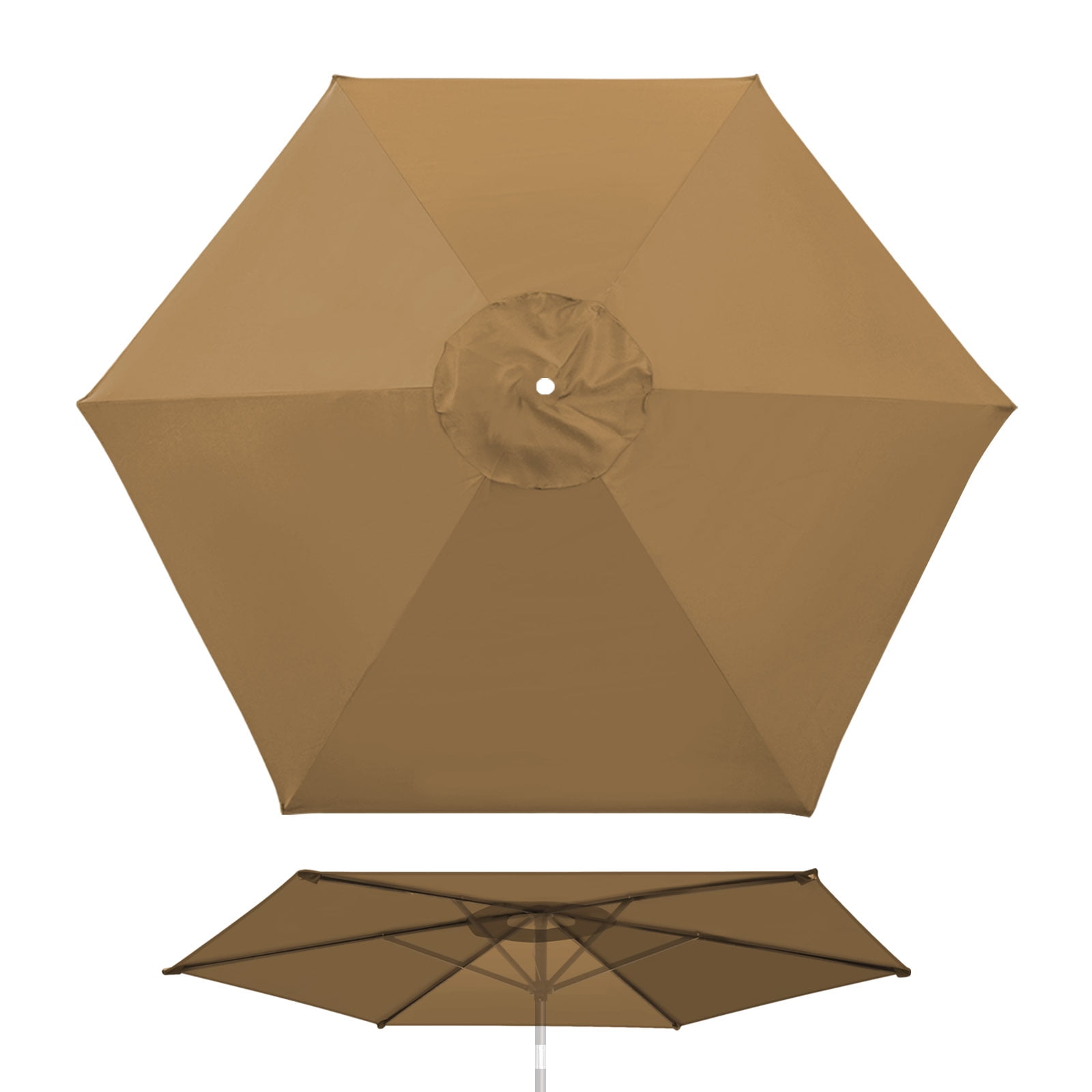 YardGrow 8.2ft 6 Ribs Patio Umbrella Replacement Canopy Market Umbrella