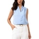 thumbnail image 1 of TANK TOP REFINADO PARA MUJERES, SIN MANGAS, V DE VERANO, VESTIDO DE NEGOCIOS CASUAL, CAMISA AZUL TAMAÑO S, 1 of 6