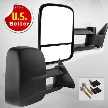 YITAMOTOR Towing Mirrors for 88-98 Chevy GMC C/K 1500 2500 3500 Pickup Pair Set Manual Extendable Side (Best Pickup For Towing)