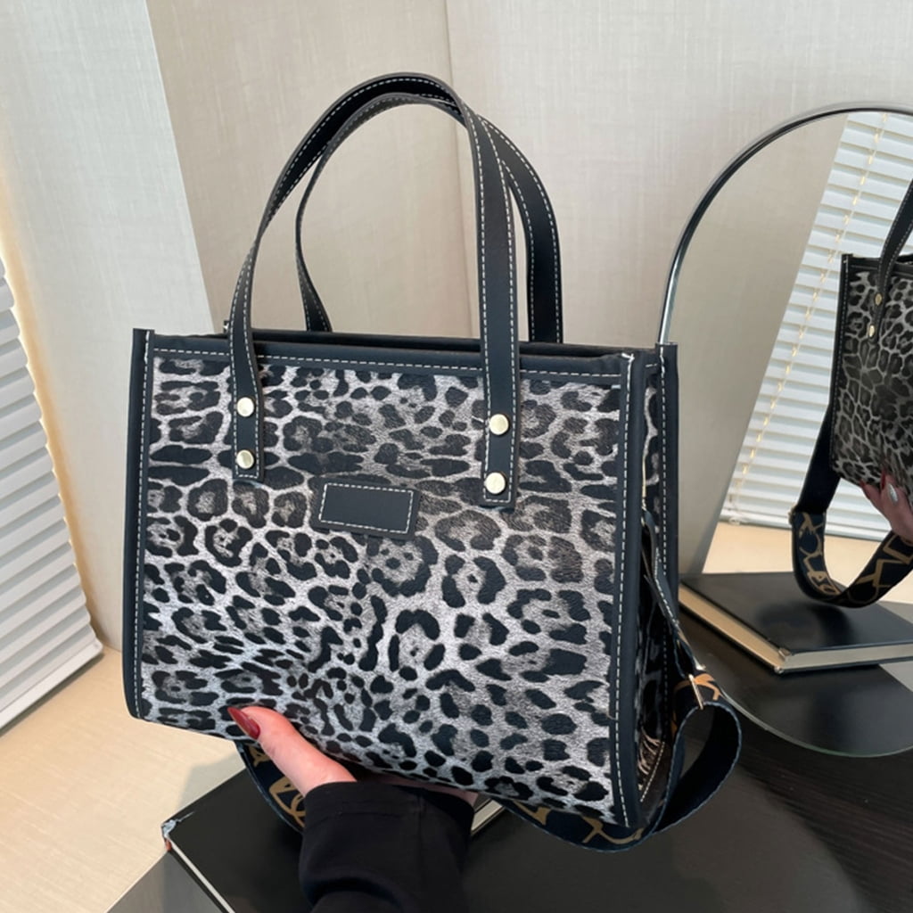 FENOHREFE Modern Leopard Print PU Leather Crossbody Bag for Women Shoulder Purse Satchel with Adjustable Strap for Any Occasion