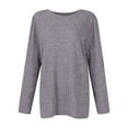 thumbnail image 3 of BDPORKAS Women's Tunic Knit Tops Lightweight Sweater Shirts Fall Casual Long Sleeve Crewneck Pullover Tops Light Purple S, 3 of 4