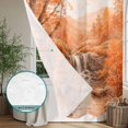 thumbnail image 6 of Thanksgiving Fall Shower Curtain - Water Repellent Fabric Shower Curtains Washable, Orange Maple Trees Forest Mountain Decorative Polyester Cloth Bathroom Curtains Modern Bath Decor 36"x72", 6 of 8