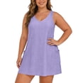 thumbnail image 2 of Women Plus Size Swimwear Plus Size Swimwear With Pockets Sleeveless Bikini And Beach Cover Up Outfit Control Swimsuit, 2 of 8