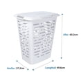 thumbnail image 4 of Cesta para Ropa Mainstays con Tapa Tejida Blanca 62 l, 4 of 4