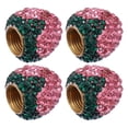 thumbnail image 3 of MasteelfCA 4pcs Strawberry Rhinestone Valves Caps Bling Car Tire Valves Caps Dustproof Valves Caps, 3 of 8