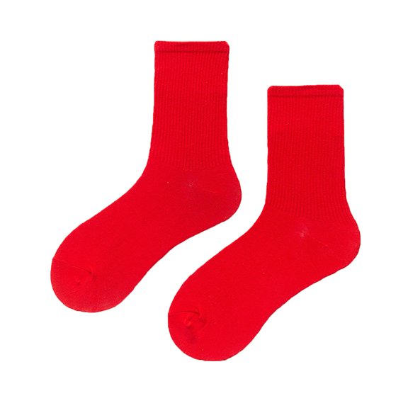 Fimkaul Womens Socks Solid Medium Tube Light Thin Spring Colored Multi Colored Four Season Soft Summer Winter Fall Mens Socks