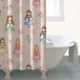 thumbnail image 4 of Beige Princess Watercolor Dress Pattern Shower Curtain 36"x72" ,Bathroom Decorative Shower Curtains Set with 12 Hooks,Modern Waterproof Washable Shower Curtain, 4 of 6