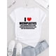 thumbnail image 2 of Camiseta deportiva informal con estampado de eslogan, manga corta, cuello redondo, para primavera y verano, ropa de mujer, top deportivo informal., 2 of 6