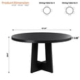 thumbnail image 3 of QinaQin 47-Inch Round Dining Table, Seats 4-6 People - Round Kitchen Dining Table with Sturdy Base, Space-Saving, Suitable for Living Room, Kitchen, and Apartment, 3 of 8