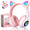 Pink, variant on Leyeet Cat Ear Kids Bluetooth Headphones for Girls Children Teens, LED Light Up Wireless/Wired Mode Foldable Stereo Girls Headphones with Built-in Mic for School Birthday Xmas Gift (Pink)