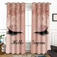 thumbnail image 2 of Hello Gorgeous Print Curtains Eyelash Windows Curtains Blackout Curtains Room Darkening Thermal Insulated Drapes for Living Room Bedroom Decor,2 Panels-42"W x 72"L (Pack of 2), 2 of 6