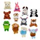 thumbnail image 3 of KAKOWELY 12 llaveros colgantes de animales de peluche pequeños (estilo mixto), 3 of 5
