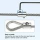 thumbnail image 5 of Uxcell 2-Pack Abrazadera de Cable de Alambre, Clip de Doble Agujeros de Acero Inoxidable 304 con Tornillos Hexagonales y Llave, 5 of 7
