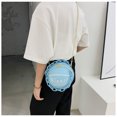 thumbnail image 5 of Odeerbi Rollback Crossbody Bags for Women Personalized Round Ball Female Bag Chain Basketball Bag All-match Satchel Small Bag Blue, 5 of 5