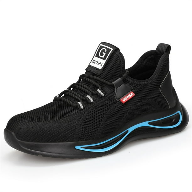 Zapatos De Seguridad De Trabajo De Verano Transpirables Para Hombres Cojín De Aire Protección Zapatillas De Deporte Anti-Punción Dedo Del Pie De Acero Para Hombre