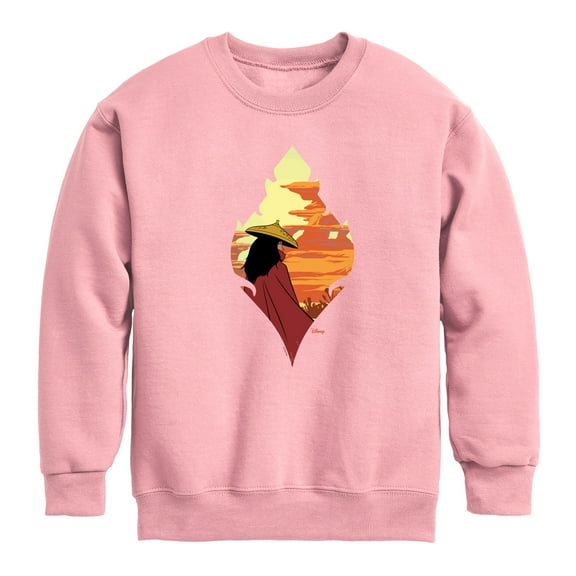 Disney - Raya and the Last Dragon - Raya Silhouette - Youth Crewneck Fleece Sweatshirt