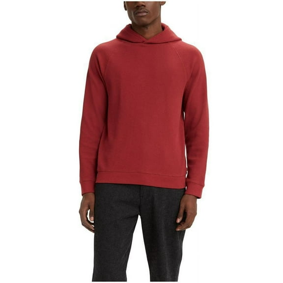 Levis Mens Seasonal Relaxed Fit Hooded Thermal T-shirt B4HP (Red,Regular,S)
