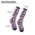 thumbnail image 2 of Yiaed white Skull Flower Print Great elasticity Adult Stockings Sports socks for Men and Women, 2 of 6