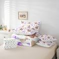 thumbnail image 5 of Manfei Funny Doll Bear Bedding Comforter Set 7pcs for Child, Cartoon Purple Bowknot King Bedding Sets, Stars Love Heart Reversible Bed Sheets, Lightweight Room Decor, 5 of 7