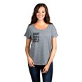 thumbnail image 2 of What Would Abbi And Ilana Do Women's Fashion Slouchy Dolman T-Shirt Tee Heather Grey Small, 2 of 4