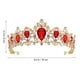 thumbnail image 4 of Tiara de cristal real Frcolor, diadema nupcial, accesorios para el cabello de novia (rojo), 4 of 7