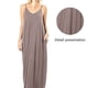 thumbnail image 5 of Vestido Largo Maxi De Playa De Verano Sin Mangas con Cuello En V Profundo Informal para Mujer,Caqui,XL, 5 of 5