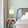 thumbnail image 7 of Haitral 13.8” Hollowed Diamond Gold Table Lamp with White Fabric Shade, 7 of 7