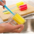 thumbnail image 5 of Vikakiooze 5 Pc Kitchen Cleaning Tool Sponge Brush for Wineglass Bottle Coffe Tea Glass Cup for Baby Bottle Kitchen Clean Glasses Mugs Cups (Color Random), 5 of 8
