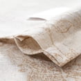 thumbnail image 5 of Kitchen Curtains Tier Curtains Linen Curtains Farmhouse Floral Taupe Kitchen Cafe Curtains 24 Inch Length Small Rustic Country Curtains Rod Pocket Kitchen Curtain Set 2 Panels Taupe on Beige, 5 of 6
