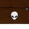 thumbnail image 2 of Dalix Alien Embroidered Beanie Hat Knit Cap Cold Weather Mens in Brown, 2 of 5