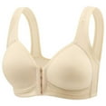 thumbnail image 2 of QLEICOM Bras for Women No Underwire,Push Up Bra,Front Closure Wireless Bralette Camisole Style Thin Demi Cup Light Support Breathable Comfortable Easy to Wear for Casual and Layering Beige, 2 of 3