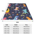 thumbnail image 3 of Balery Cartoon Dinosaur Scooter Sport Blue Manta de Felpa Suave y Acogedora – Cobija de Franela Aterciopelada para Cama, Lavable y Cálida para Sofá, Mascotas, Transpirable-40"x30", 3 of 7