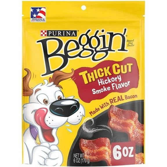 Purina Beggin' Strips Thick Cut Hickory Smoke Flavor [Dog, Treats Packaged] 6 oz