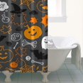thumbnail image 4 of Gray Halloween Boo Icons Shower Curtain 36"x72" ,Bathroom Decorative Shower Curtains Set with 12 Hooks,Modern Waterproof Washable Shower Curtain, 4 of 6