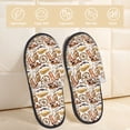 thumbnail image 2 of Balery Western Cowboy Pantuflas de Casa de Felpa Silenciosas con Diseño Estampado, Zapatillas Cómodas Antideslizantes de Algodón para Interior-Medium, 2 of 8