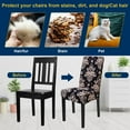 thumbnail image 3 of Dining Room Chair Covers - Stretch Kitchen/Dining Room Set of 4, Removable Washable Slipcovers for Home, Hotel, Banquet, 3 of 9