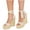 Beige, variant on Dellytop Womens Platform Espadrille Wedges Open Toe High Heel Sandals