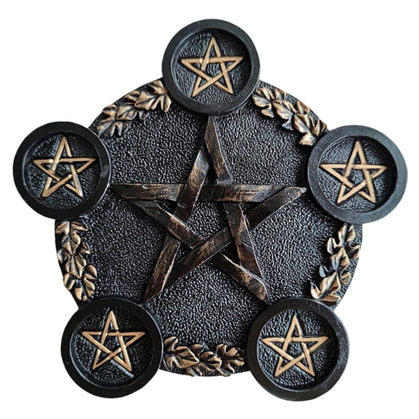 Billuyoard Divination Candlestick Resin Candles Holder Craft Photo Prop Iluminación y accesorios Cobre negro
