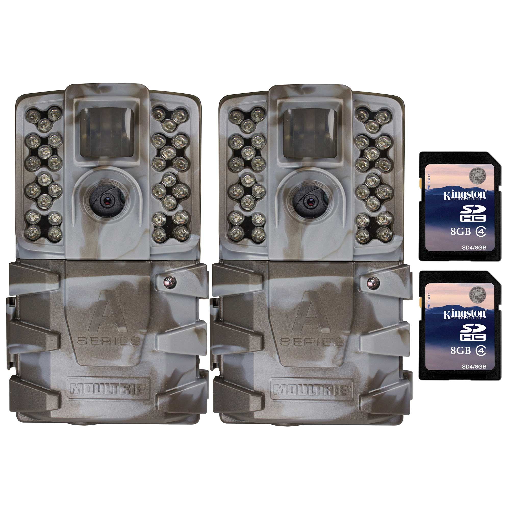 Moultrie A35 14MP 60' Video LowGlow IR Game Trail Camera + 8GB SD Card