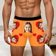 thumbnail image 4 of KHONTS Men's Personalized Boxers Husband Boyfriend Funny Boxers for Men Valentine's Day Birthday for Him Orange M, 4 of 8