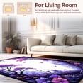 thumbnail image 2 of ODIKA 6'x9' Machine Washable Non-Slip Area Rug, Enchanting Hummingbird Dreamscape High Traffic Rug, Purple, 29215, 2 of 7
