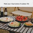 thumbnail image 2 of 10Uds. Plato De Camping Vajilla De Acero Inoxidable Contenedor De Alimentos Plato De Picnic (17 Cm), 2 of 6