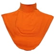 thumbnail image 2 of Womens Collar Mock Turtleneck Top Half Blouse Simple Collar - Orange, 2 of 2