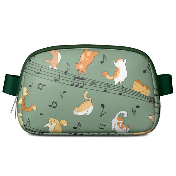Cat Lover Gift Fanny Pack – Cute Adjustable Waist Bag with Cat Paw Pattern – Waterproof Belt Bag for Travel, Running, and Festivals