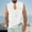 White, variant on SDJMa Men's Workout Shirts Men Casual Solid Pullover V Neck Cotton Linen Sleeveless Pocket Tank Tops