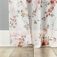 thumbnail image 3 of No. 918 Jocelyn Floral Print Crushed Voile Sheer Rod Pocket Curtain Panel, 51"W x 84"L, Coral, 3 of 7